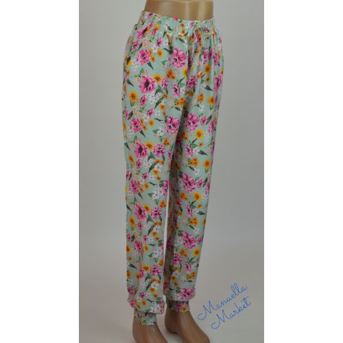 Színes Virág Mintás, Zsebes Húzott Szárú Nadrág! XL/XXL-es