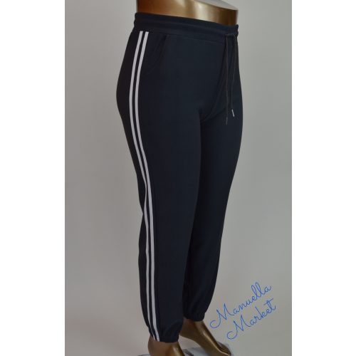 Húzott Aljú Sportos, Oldalt Csíkos Nagy Méretű Rugalmas Nadrág! 5XL/6XL-es