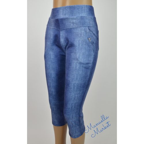 Farmerhatású Rugalmas Alakformáló Kék Térd Leggings! XL/XXL-es