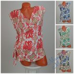 Átlapolt-Oldalt Megkötős Mintás Ujjatlan Felső! L-es