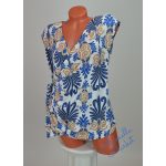 Átlapolt-Oldalt Megkötős Mintás Ujjatlan Felső! S-es