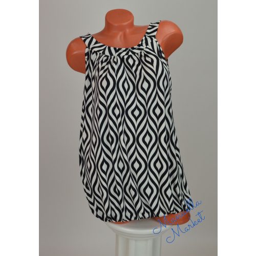 Nyak Megkötős Ujjatlan Mintás Molett Rugalmas Felső! 2XL-es