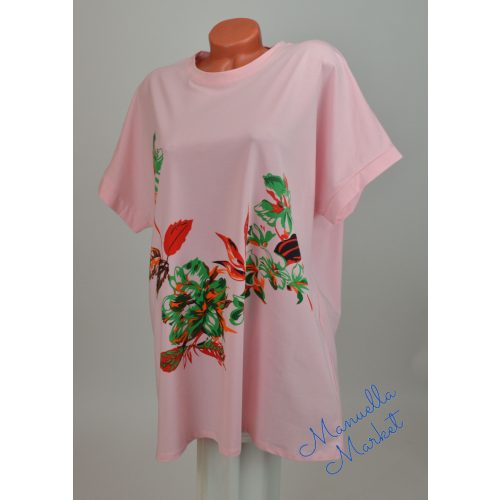 Virág Mintás Pamut Nagy Méretű Felső! 4XL/5XL-es