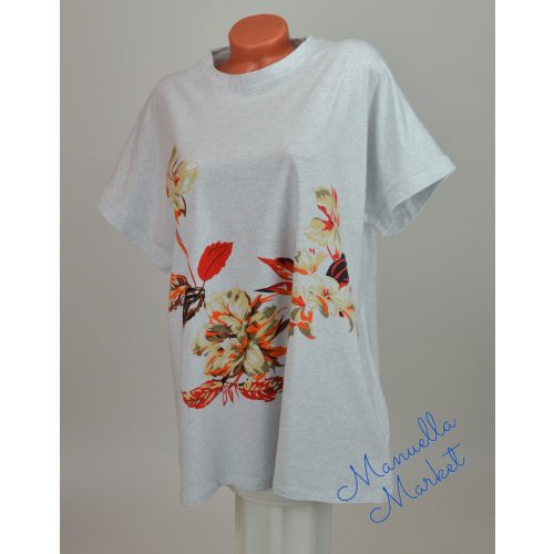 Virág Mintás Pamut Nagy Méretű Felső! 4XL/5XL-es