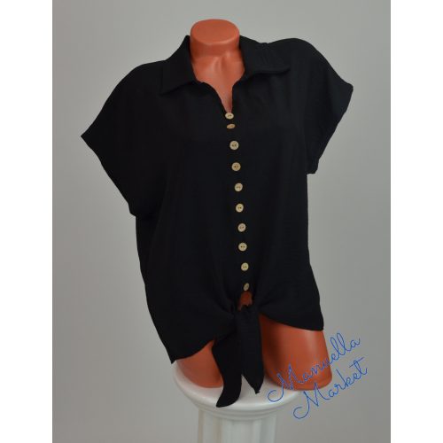 Alján Megkötős, Galléros Nagy Méretű Felső! 3XL-es