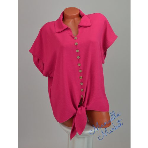 Alján Megkötős, Galléros Nagy Méretű Felső! 2XL-es