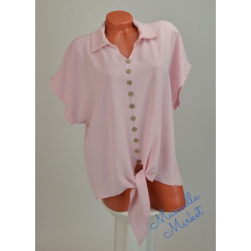 Alján Megkötős, Galléros Nagy Méretű Felső! 3XL-es