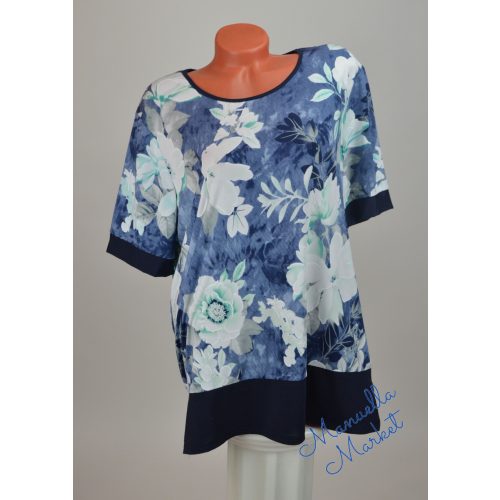 Virág Mintás Molett Rugalmas Felső/Tunika! 6XL-es