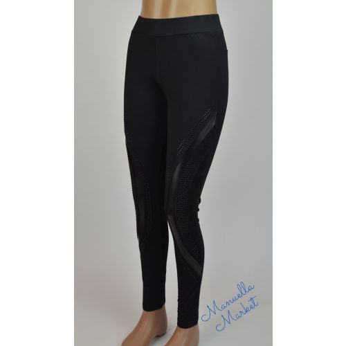 Ívelt Mintás, Apró Gyöngyberakásos Elasztikus Leggings! M/L-es