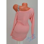 Csónak Nyakú, Vállpántos Rózsaszín Tunika! L/XL-es