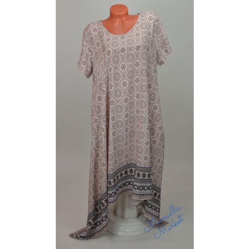 A-Vonalú Mintás Lenge Molett Ruha/Strandruha! 5XL-es