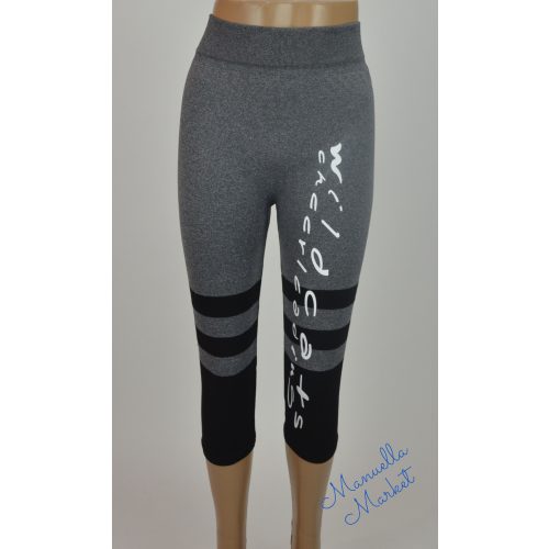 Rugalmas Sport Térd Leggings Felirattal! L-XL-ig