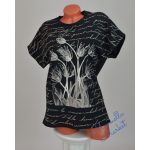 Virág Mintás Fekete Színű Pamut Póló! L/XL-es 