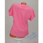 Virág Mintás Rózsaszín Pamut Póló! 2XL/3XL-es 