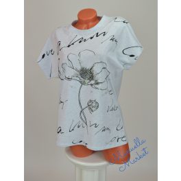 Virág Mintás Pamut Póló! L/XL-es 