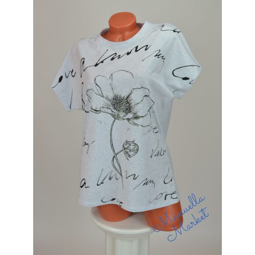 Virág Mintás Pamut Póló! L/XL-es 