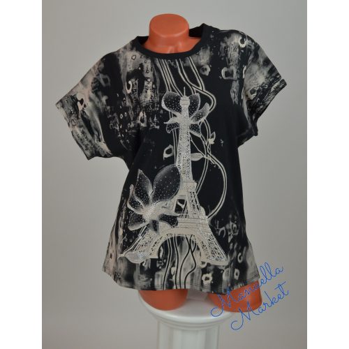 Eiffel Mintás Pamut Póló! L/XL-es 