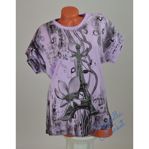 Eiffel Mintás Pamut Póló! 2XL/3XL-es 