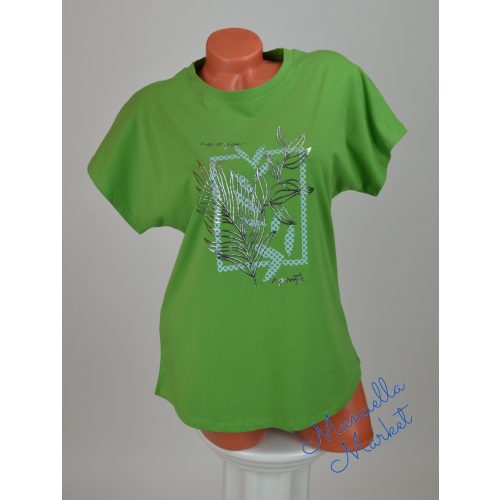 Levél Mintás Pamut Póló! L/XL-es 