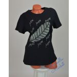 Levél Mintás Fekete Pamut Póló! XL/XXL-es 