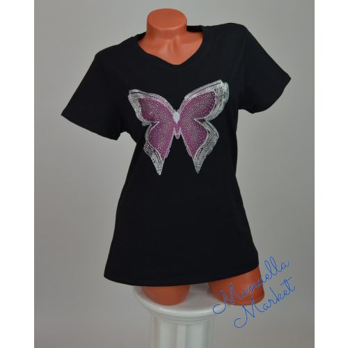 Pillangó Mintás Pamut Póló! XL/XXL-es