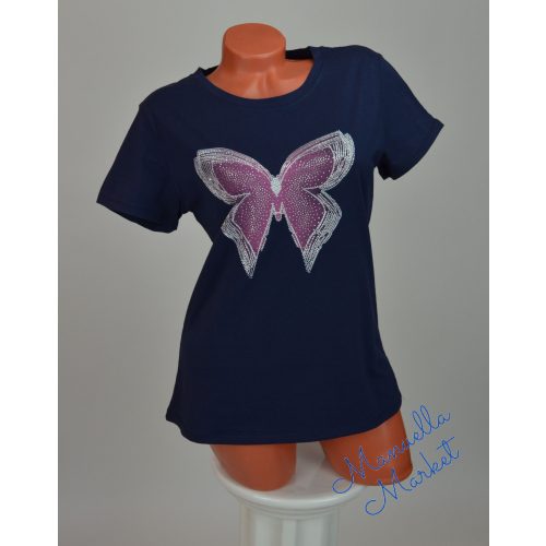 Pillangó Mintás Pamut Póló! XL/XXL-es