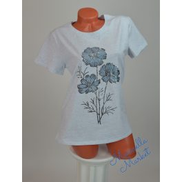 Virág Mintás Pamut Póló! M/L-es