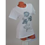 Virág Mintás Pamut Póló! XL/XXL-es