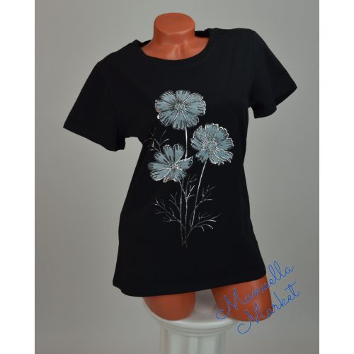 Virág Mintás Pamut Póló! XL/XXL-es