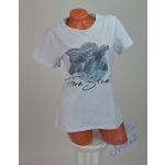 Virág Mintás Cirmos Szürke Pamut Póló! M/L-es 