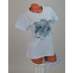 Virág Mintás Cirmos Szürke Pamut Póló! M/L-es 