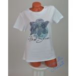 Virág Mintás Fehér Pamut Póló! XL/XXL-es 