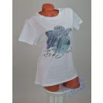 Virág Mintás Fehér Pamut Póló! XL/XXL-es 