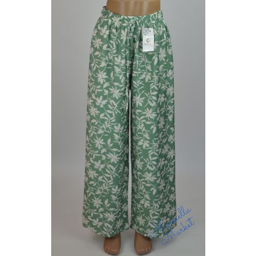 Virág Mintás, Bő Szárú Nadrág Derékkötővel! XL/XXL-es 