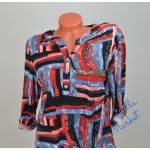 Elől Gombos Roll-Up Ujjú Bordó Ing/Blúz! L-es