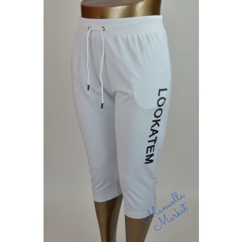 Sportos-Feliratos, Egyenes Szárú Molett Térdnadrág! 4XL-es