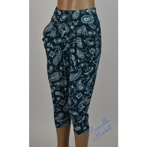 Zöld-Fehér Mintás Rugalmas-Puha Térdnadrág! L/XL-es 