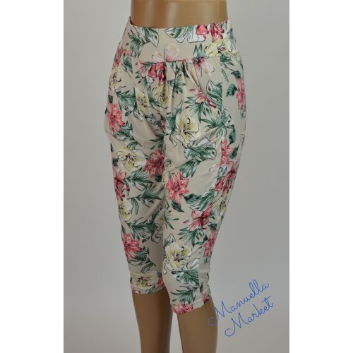 Rugalmas-Puha Hibiszkusz Mintás Térdnadrág! XL/XXL-es