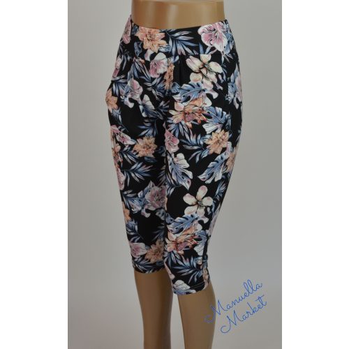 Rugalmas-Puha Hibiszkusz Mintás Térdnadrág! XL/XXL-es