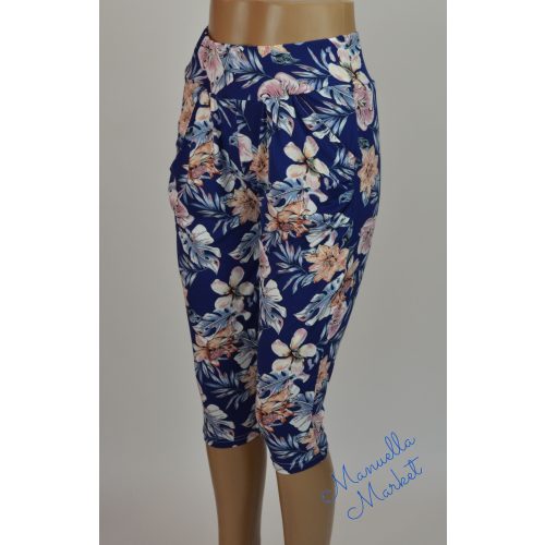 Rugalmas-Puha Hibiszkusz Mintás Térdnadrág! XL/XXL-es