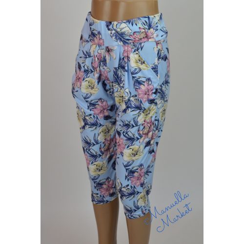 Rugalmas-Puha Hibiszkusz Mintás Térdnadrág! XL/XXL-es