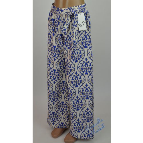 Bő Szárú Kék Mintás Nadrág Övvel! XL/XXL-es