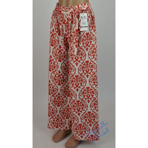 Bő Szárú Piros Mintás Nadrág Övvel! XL/XXL-es