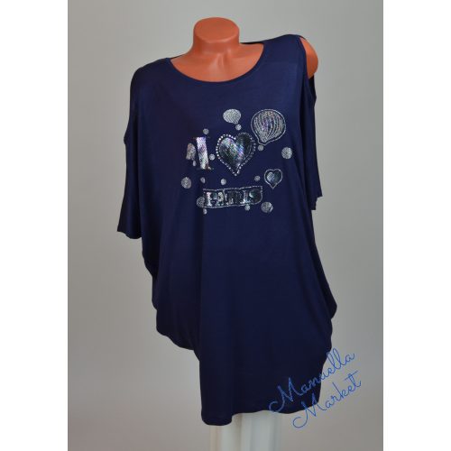 Vállkihagyós-Feliratos Nagy Méretű Tunika! 2XL-3XL-es