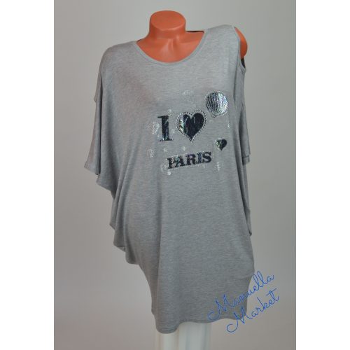 Vállkihagyós-Feliratos Nagy Méretű Tunika! L/XL-es