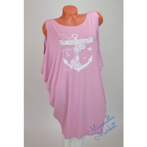 Vállkihagyós Mintás Nagy Méretű Tunika! 2XL/3XL-es