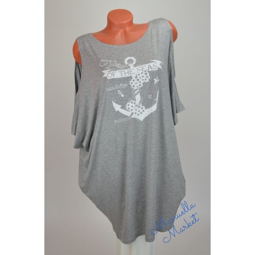 Vállkihagyós Mintás Nagy Méretű Tunika! 2XL/3XL-es
