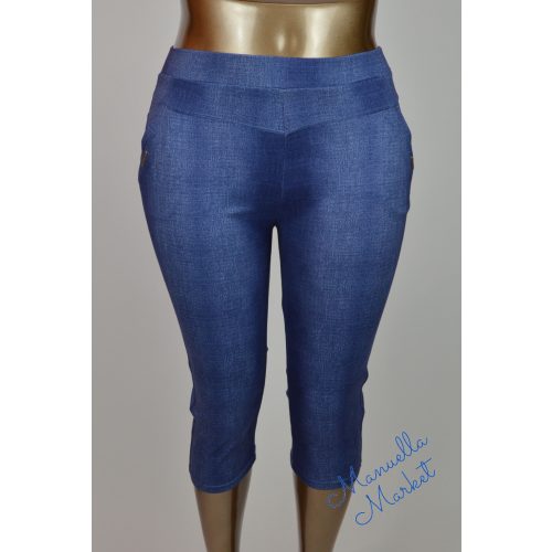 Farmerhatású Rugalmas Molett Térdnadrág/Leggings! 8XL-es    Kék