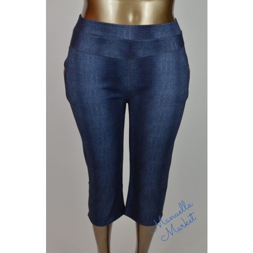 Farmerhatású Rugalmas Molett Térdnadrág/Leggings! 8XL-es    Sötétkék