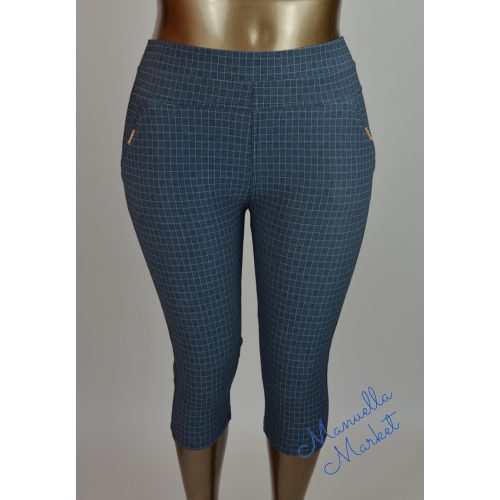 Térd Alá Érő Kék Kockás Nyári Nadrág! 4XL-5XL